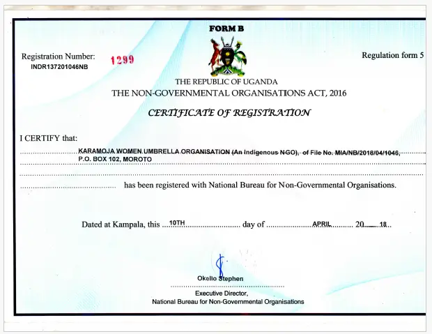 NGO Registration Certificate