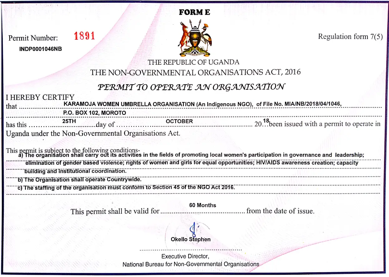 KAWUO Operating Permit